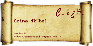 Czina Ábel névjegykártya